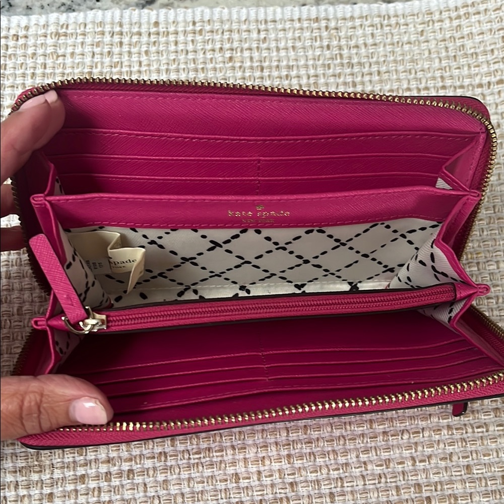 Kate Spade Pink Saffiano Leather Wallet - Picture 4 of 4